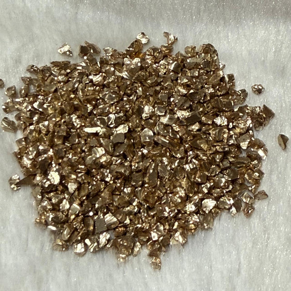 Big Metallic Glass Granules - Champagne
